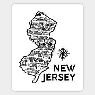 New Jersey Map Sticker